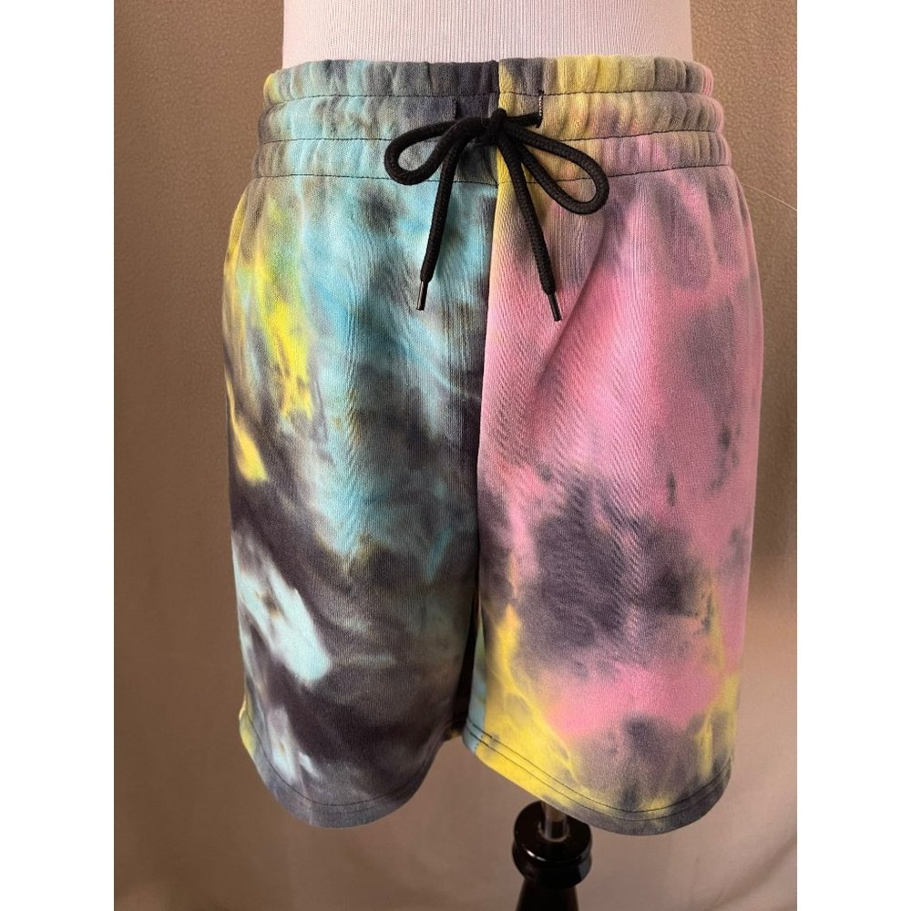 Justify Tie Dye Elastic Waist Drawstring Athletic/Loungewear Sweat Shorts